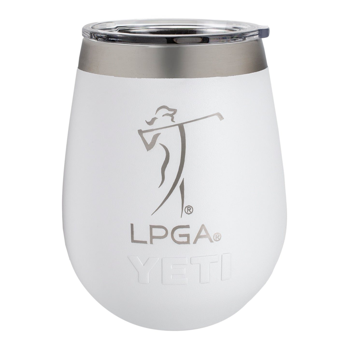 Yeti 2023 LPGA 10oz Wine Tumbler in White - Front View
