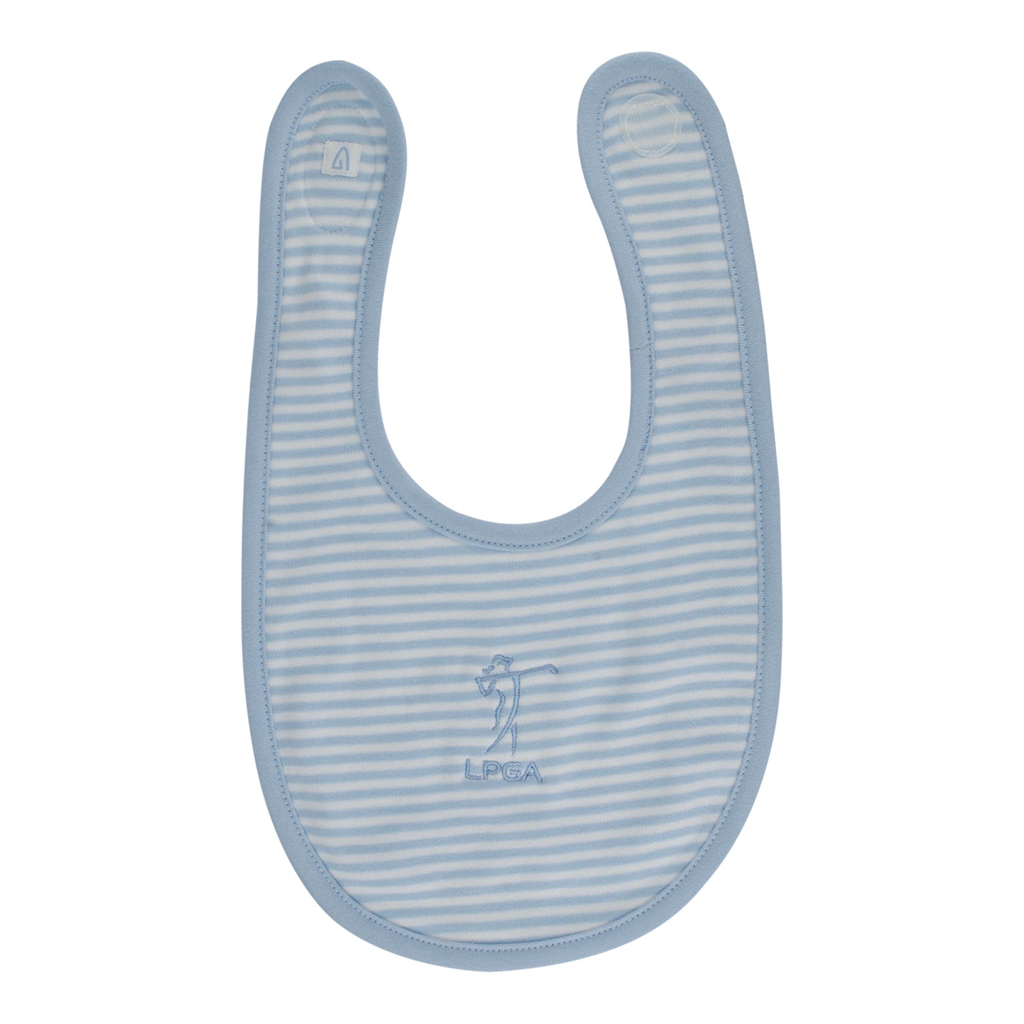 Garb LPGA Beau Infant Boys' Cotton Bib in Blue - Front View