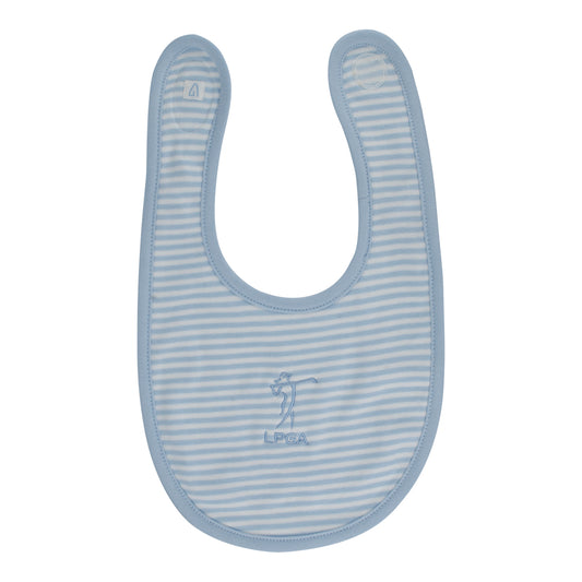 Garb LPGA Beau Infant Boys' Cotton Bib in Blue - Front View