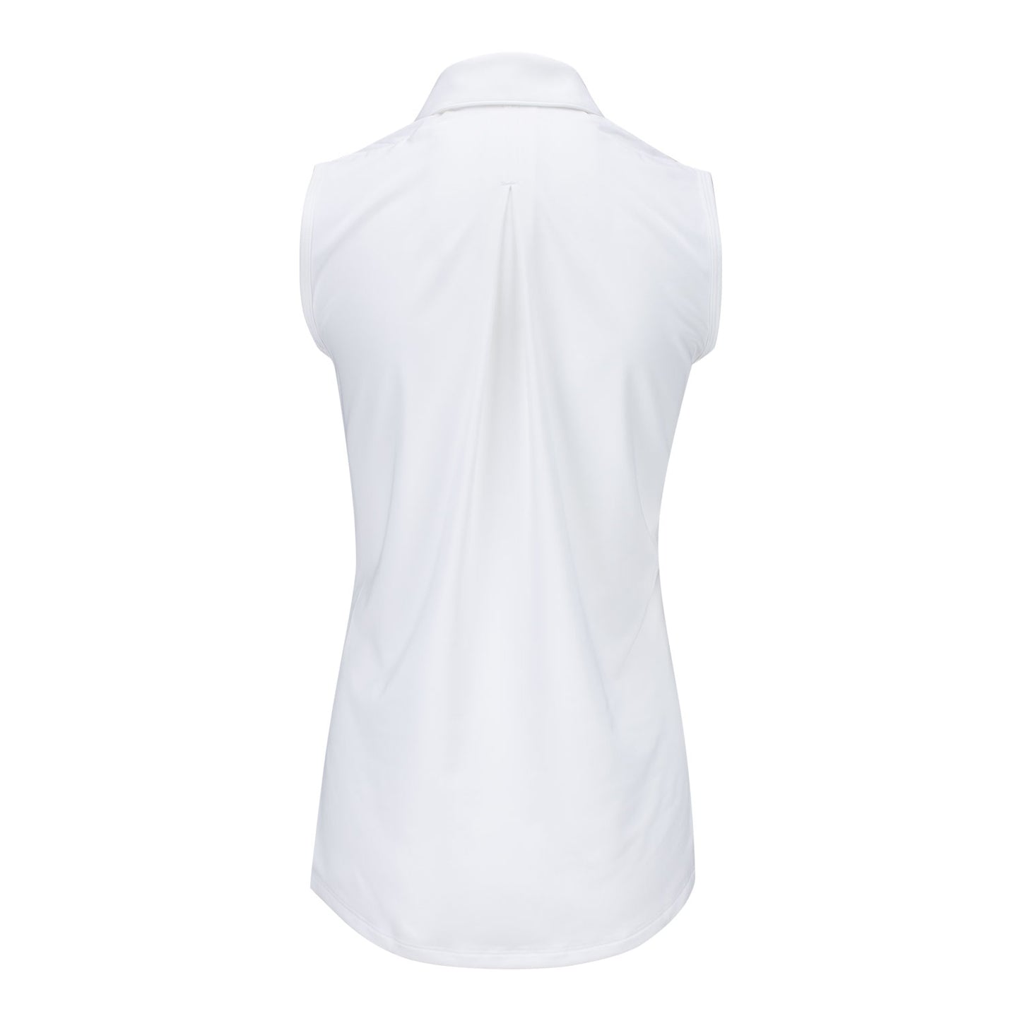 Adidas LPGA Golf Women's Ultimate Sleeveless Solid Polo in White - Back View