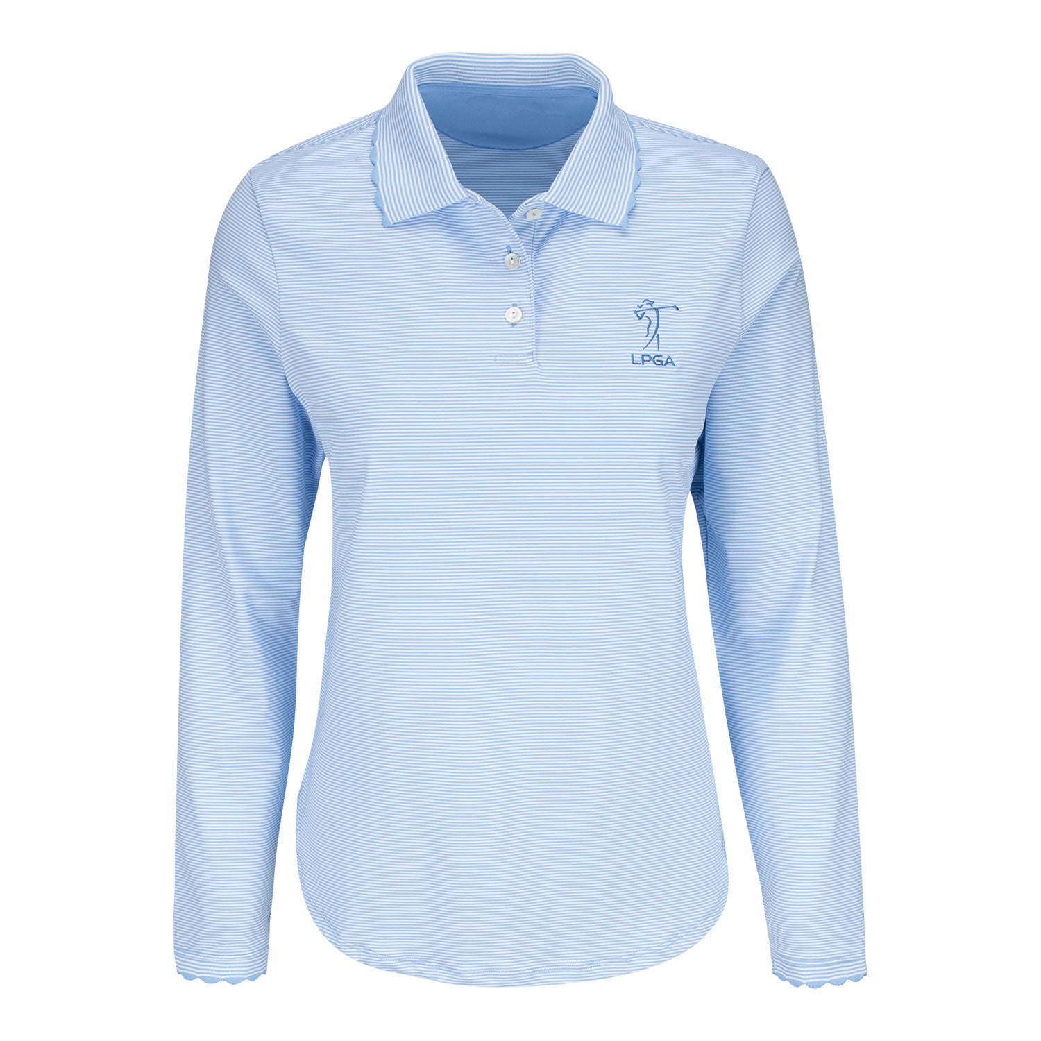 Peter Millar LPGA Women's Opal Stretch Long Sleeve Polo in Cottage