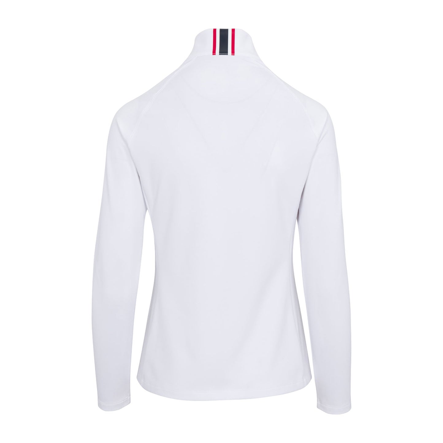 Dunning 2023 LPGA Official Solheim Cup Team Uniform Women's Player Jersey Performance Quarter Zip in White - Back View