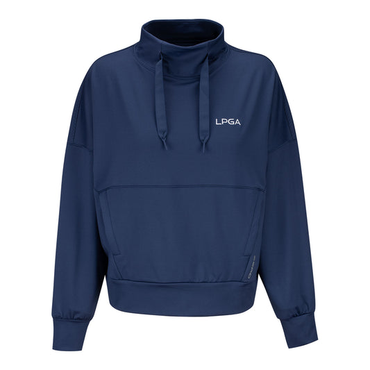 Zero Restriction LPGA Golf Evie Mock Neck Hoodie - Front View