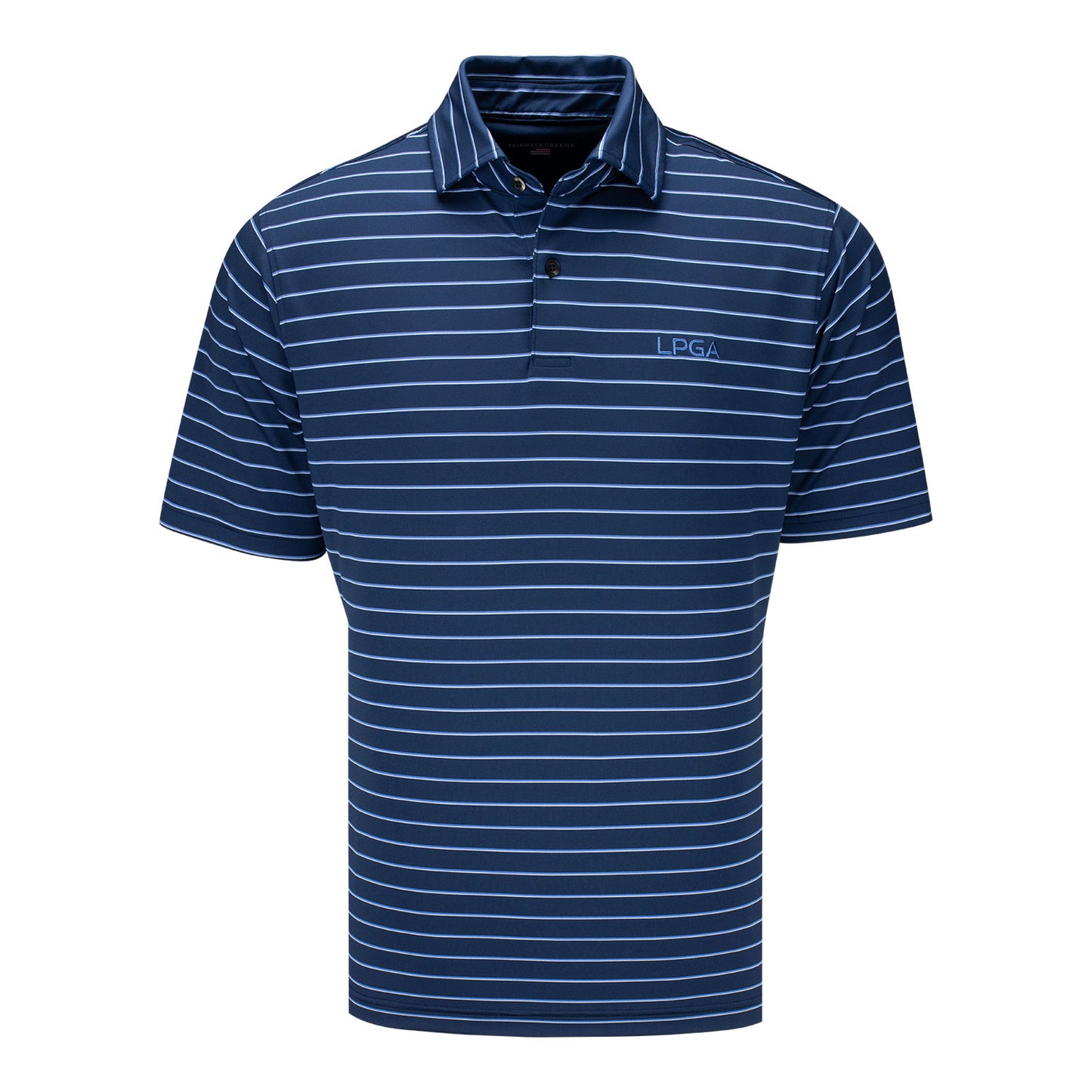 Fairway & Greene LPGA Golf Faxon Stripe Polo - Front View