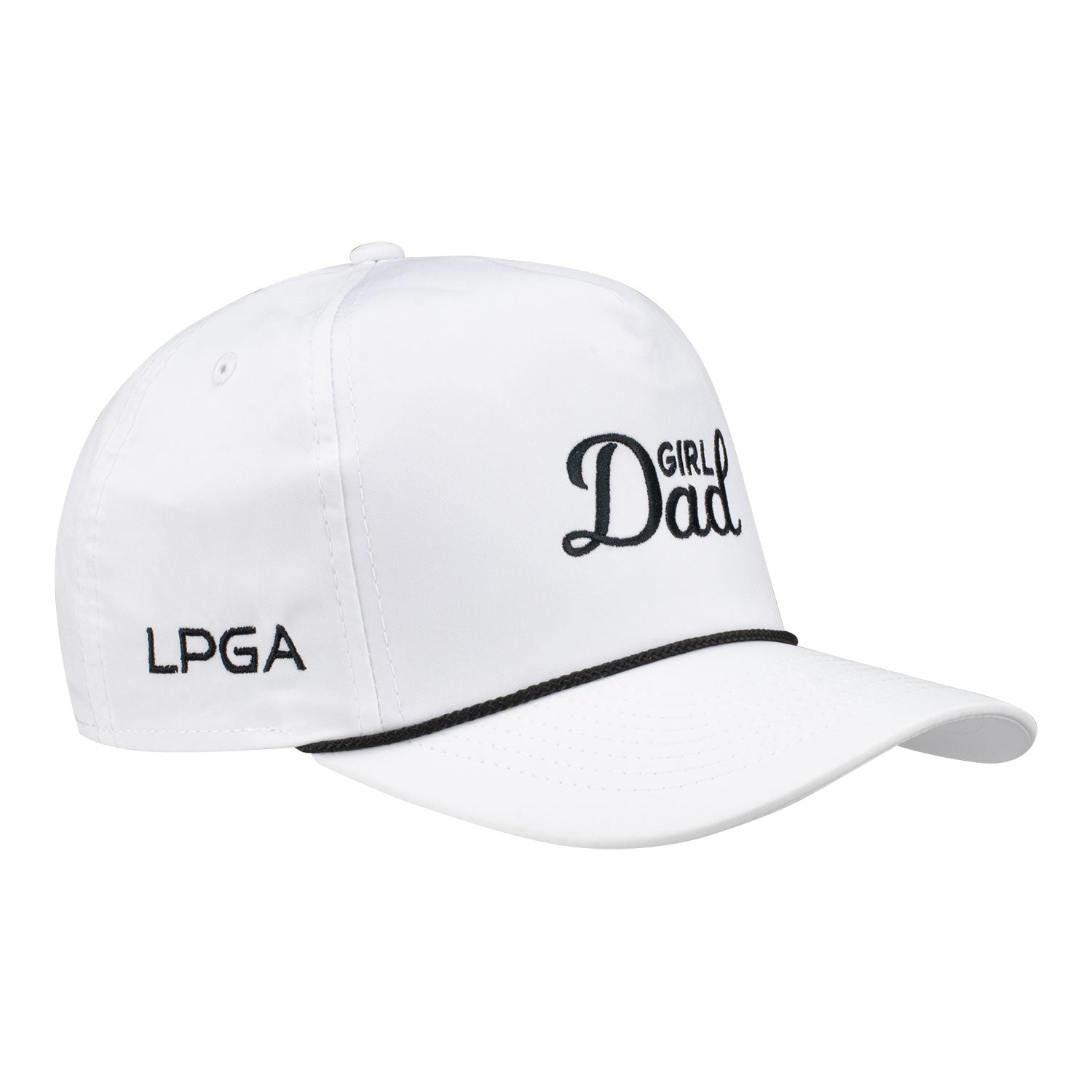 Barstool Golf LPGA Girl Dad Hat in White - Angled Right Side View