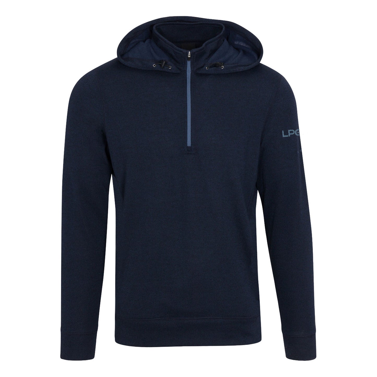 Dunning 2023 LPGA Golf Men's Penrose Performance Quarter Zip Hoodie in Blue - Front View