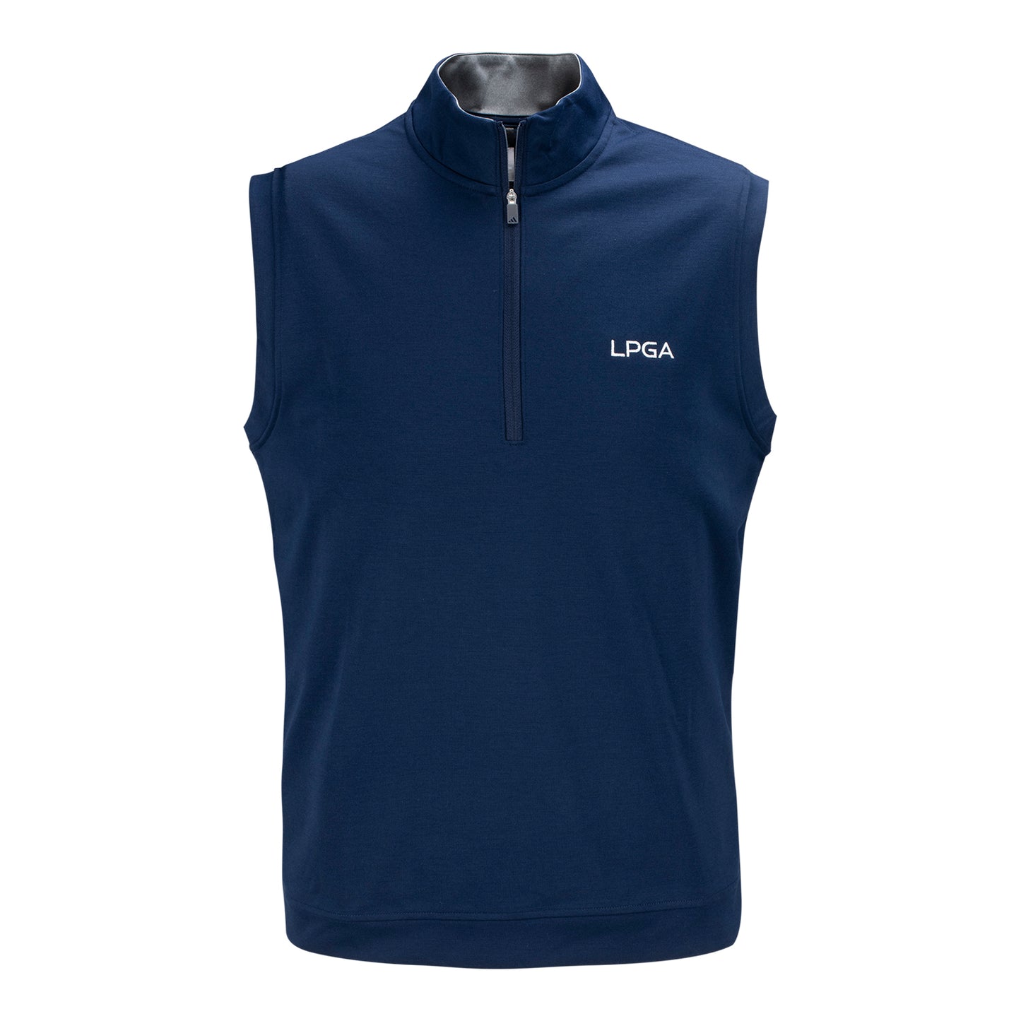 Adidas LPGA Golf Men's Authentic Quarter Zip Vest - Front View