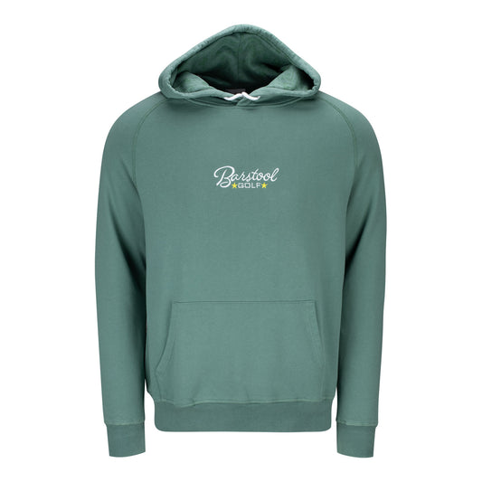 Barstool Golf LPGA Men's Vintage Hoodie in Green - Front View