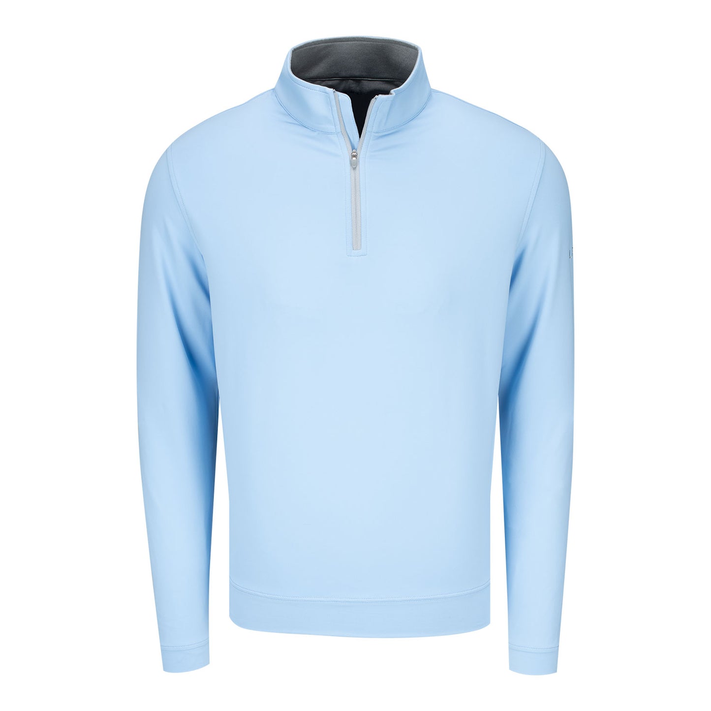 Peter Millar LPGA Men's Perth Quarter Zip in Cottage Blue - Front View