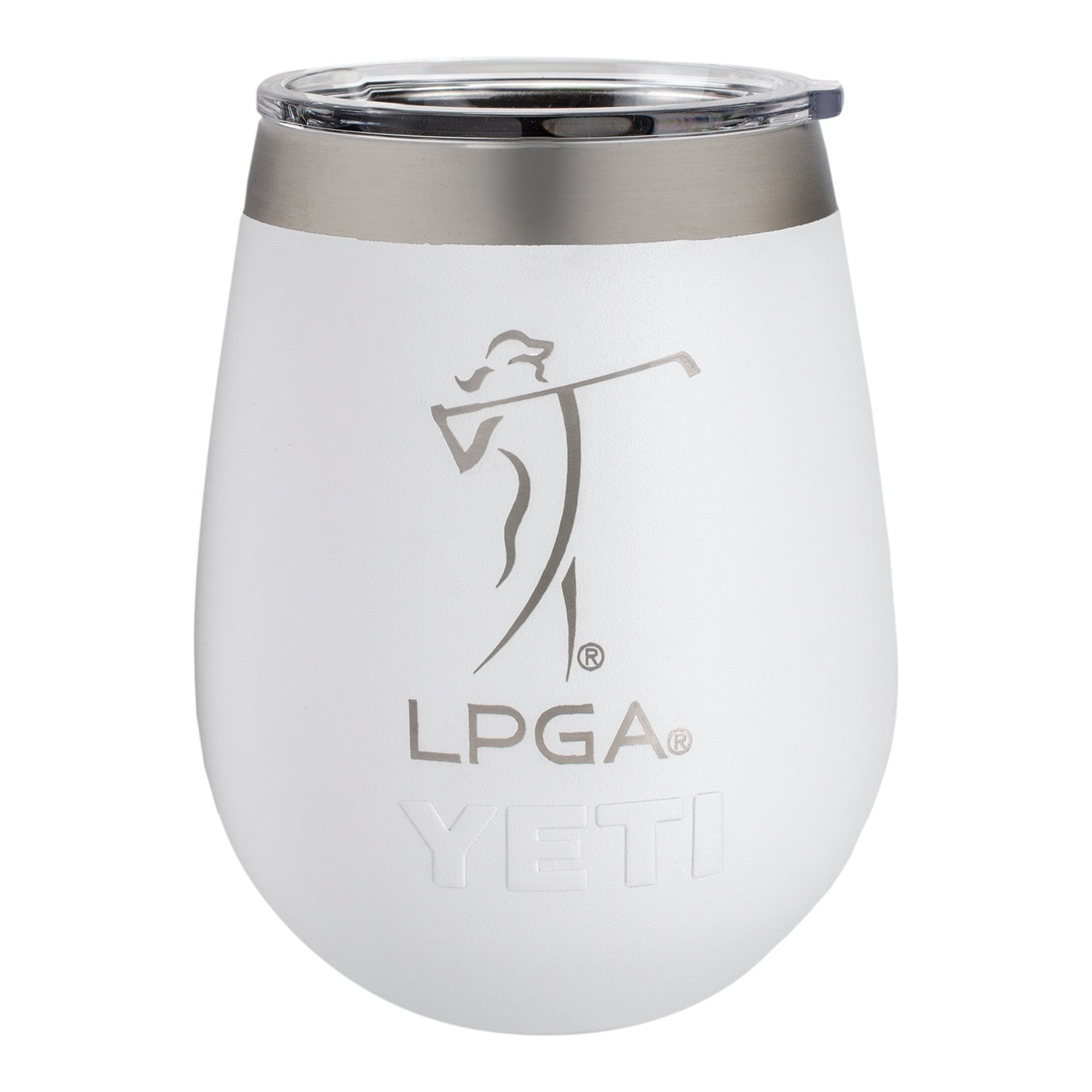 Yeti 2023 LPGA 10oz Wine Tumbler in White - Front View