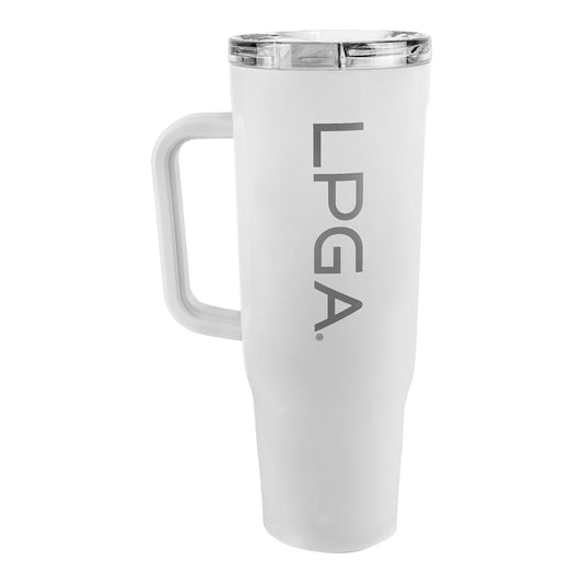 Corkcicle LPGA 40oz Handle Tumbler in Oat Milk - Front View