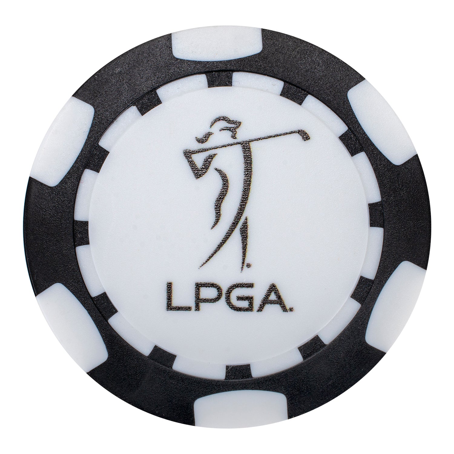 Ahead LPGA Poker Chip in Black - Front View