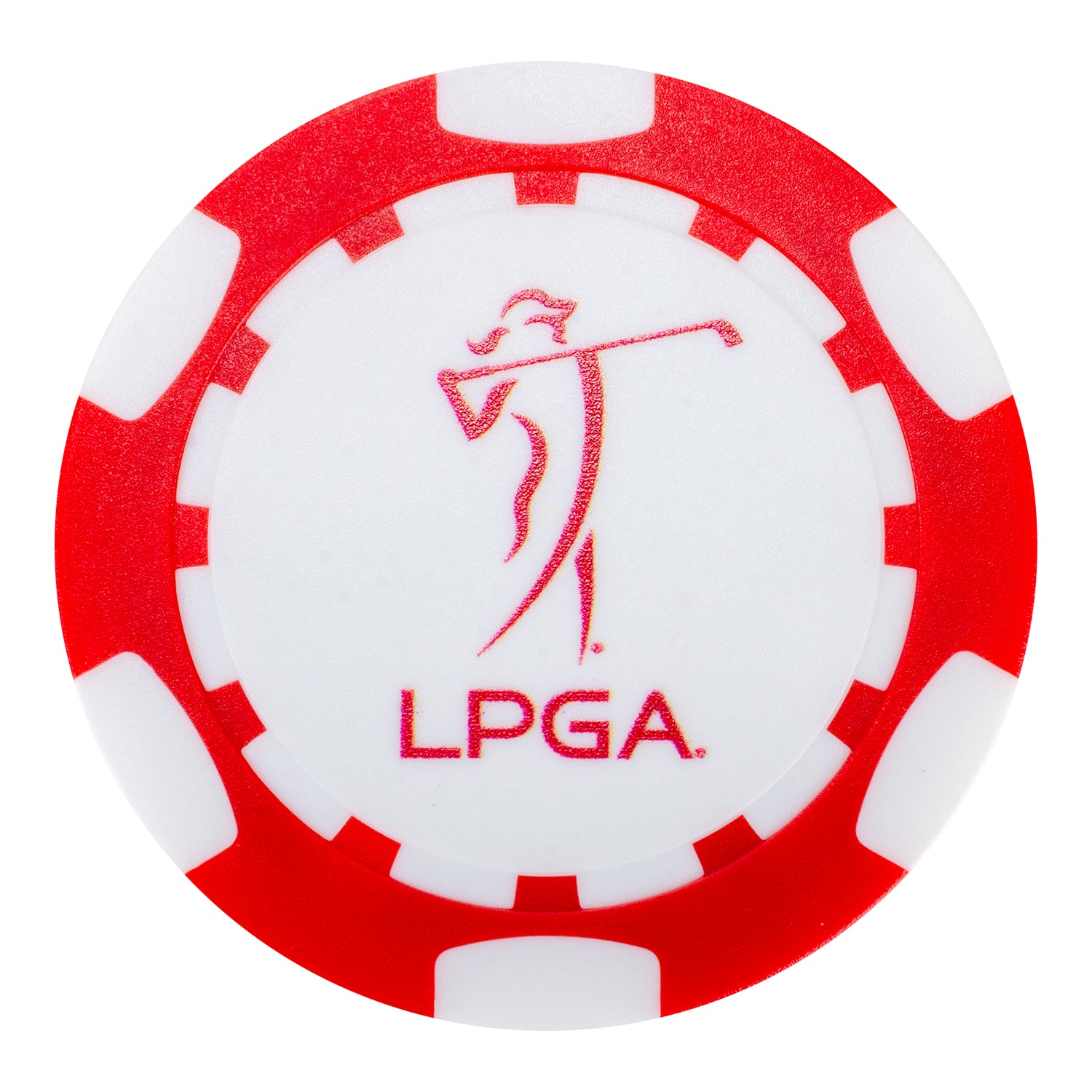 Ahead 2023 LPGA Poker Chip in Red - Front View