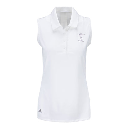 Adidas 2023 LPGA Golf Women's Ultimate Sleeveless Solid Polo in White