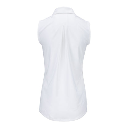 Adidas 2023 LPGA Golf Women's Ultimate Sleeveless Solid Polo in White