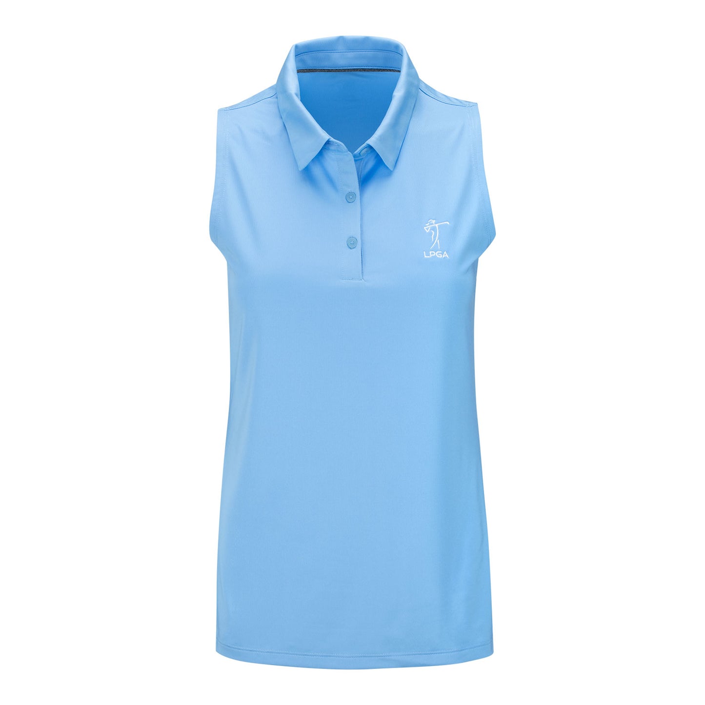 Under Armour 2023 LPGA Women's T2 Sleeveless Polo in Blue - Front View