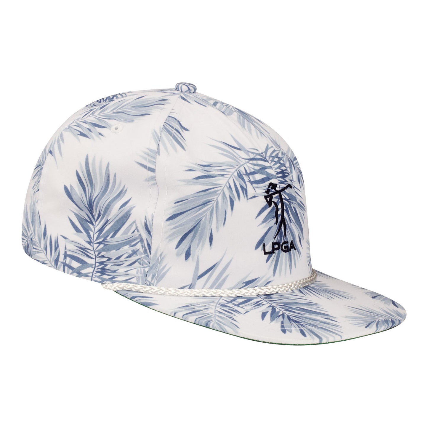 Imperial LPGA 5-Panel Hat in White and Blue - Angled Right Side View