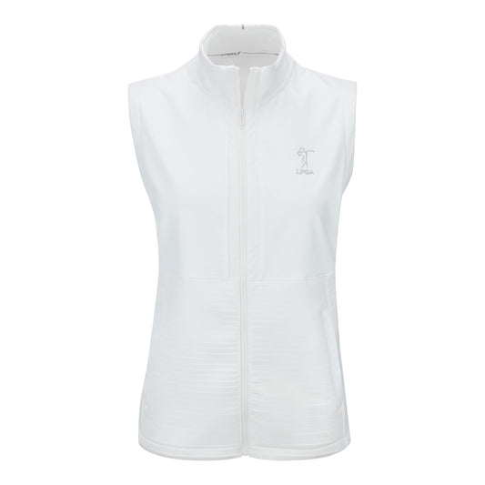 Under Armour 2023 LPGA Women's Daytona Vest in White - Front View