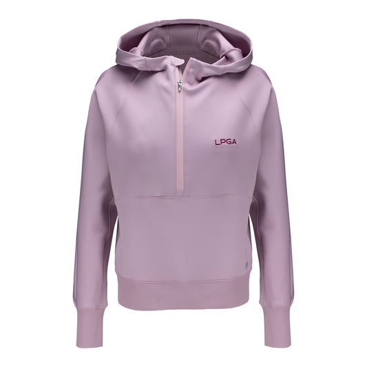 Greyson Clothiers LPGA Women's Nash Half-Zip Hoodie in Dawn - Front View