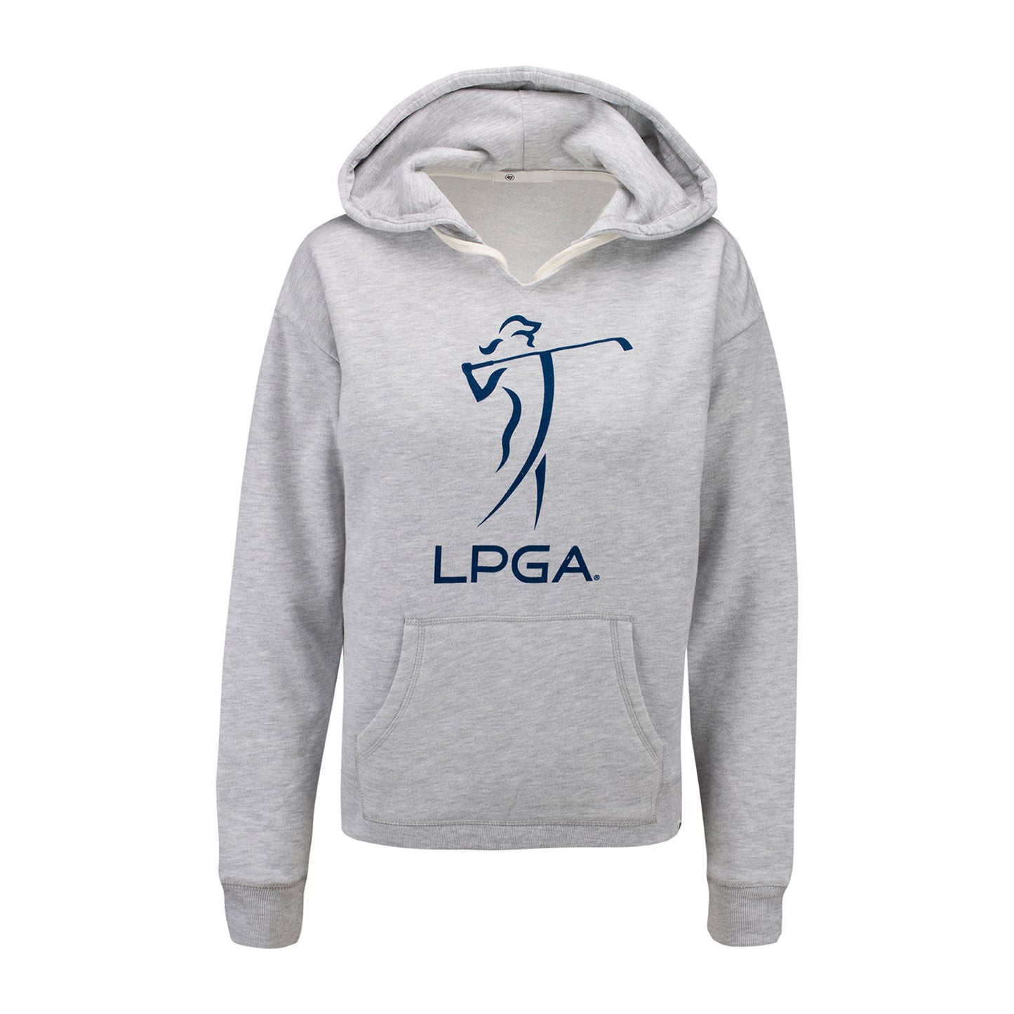 47 Brand LPGA Women's Kennedy Hoodie in Relay Grey - Front View