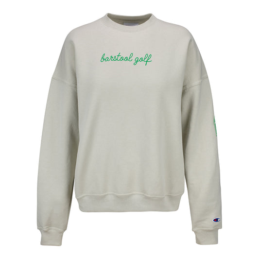  Barstool Golf LPGA Women's Crewneck in Natural - Front View