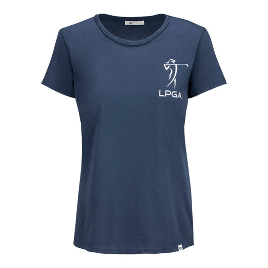 47 Brand 2023 LPGA Women's Premier Frankie Short Sleeve Tee in Atlas Blue