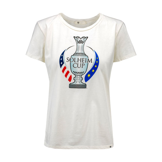 47 Brand Solheim Cup Women's Premier Frankie Short Sleeve Tee in White - Front View