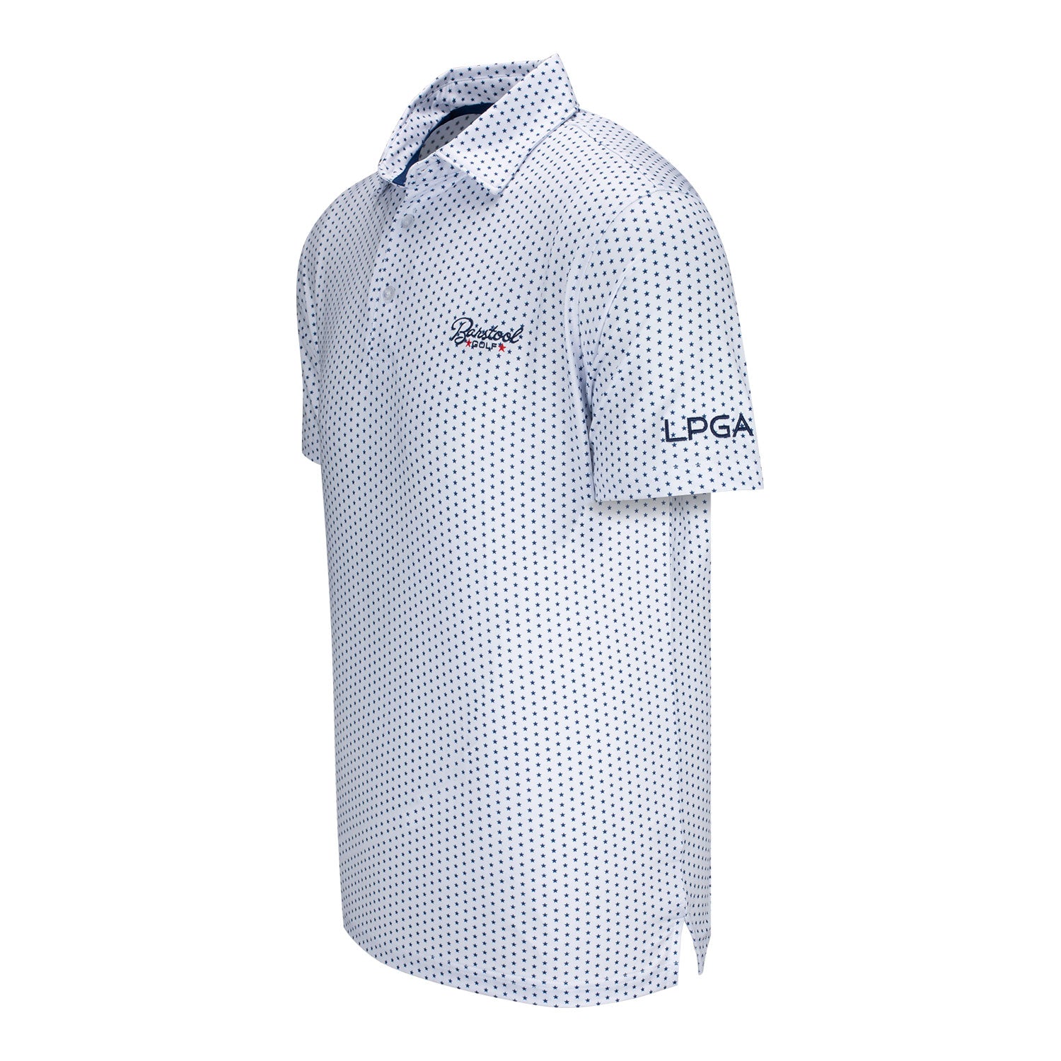 Barstool Sports LPGA Men's Golf Stars Polo - Angled Left Side View