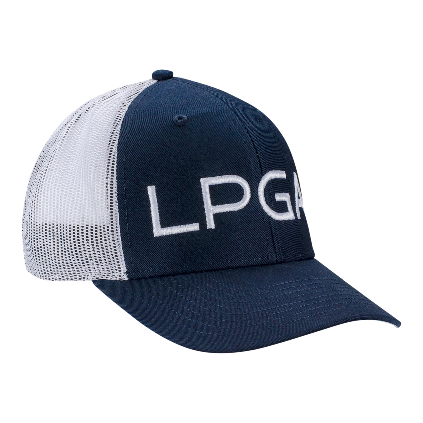 47 Brand LPGA Men's Trucker Hat W/ Mesh Back in Navy - Angled Right Side View