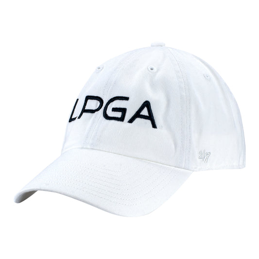 47 Brand LPGA Men's MVP Hat in White - Angled Left Side View