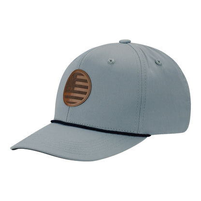 Imperial LPGA Men's Rope Hat with Suede Patch in Slate Grey - Angled Left Side View