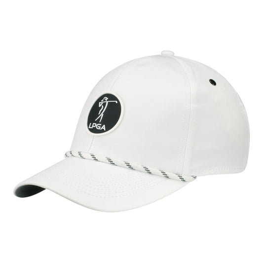 Imperial 2023 LPGA Men's Rope Hat with HP+ Patch in White - Angled Left Side View