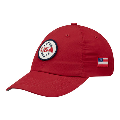 Imperial 2023 LPGA Official Solheim Cup Team Hat in Red Pepper - Angled Left Side View