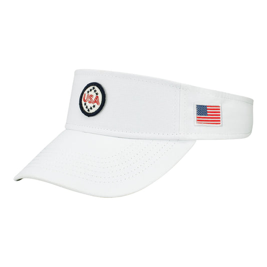 Imperial 2023 LPGA Official Solheim Cup Team Visor in White - Angled Left Side View