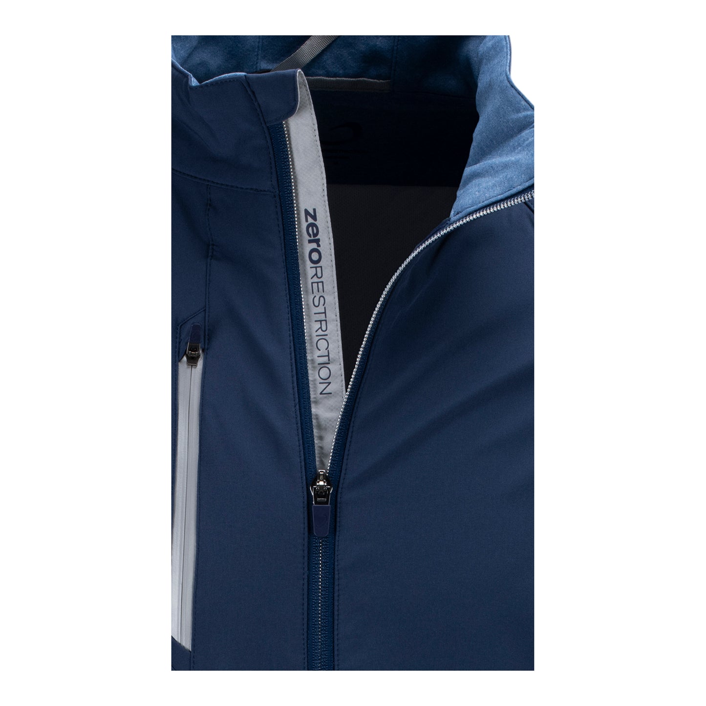 Zero Restriction LPGA Golf Z710 Full Zip Jacket - Zoomed Zipper View