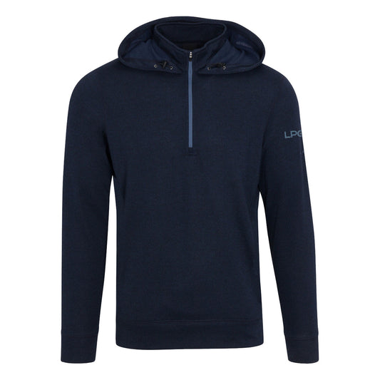 Dunning 2023 LPGA Golf Men's Penrose Performance Quarter Zip Hoodie in Blue - Front View