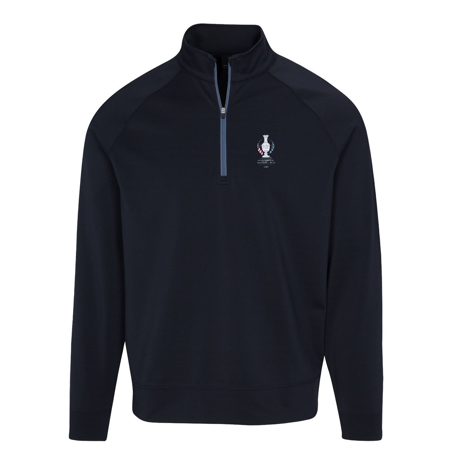 Dunning 2023 LPGA Men's Player Jersey Performance Quarter Zip in Blue - Front View