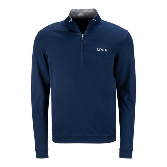 Adidas LPGA Golf Men's Elevated Quarter Zip - Front View