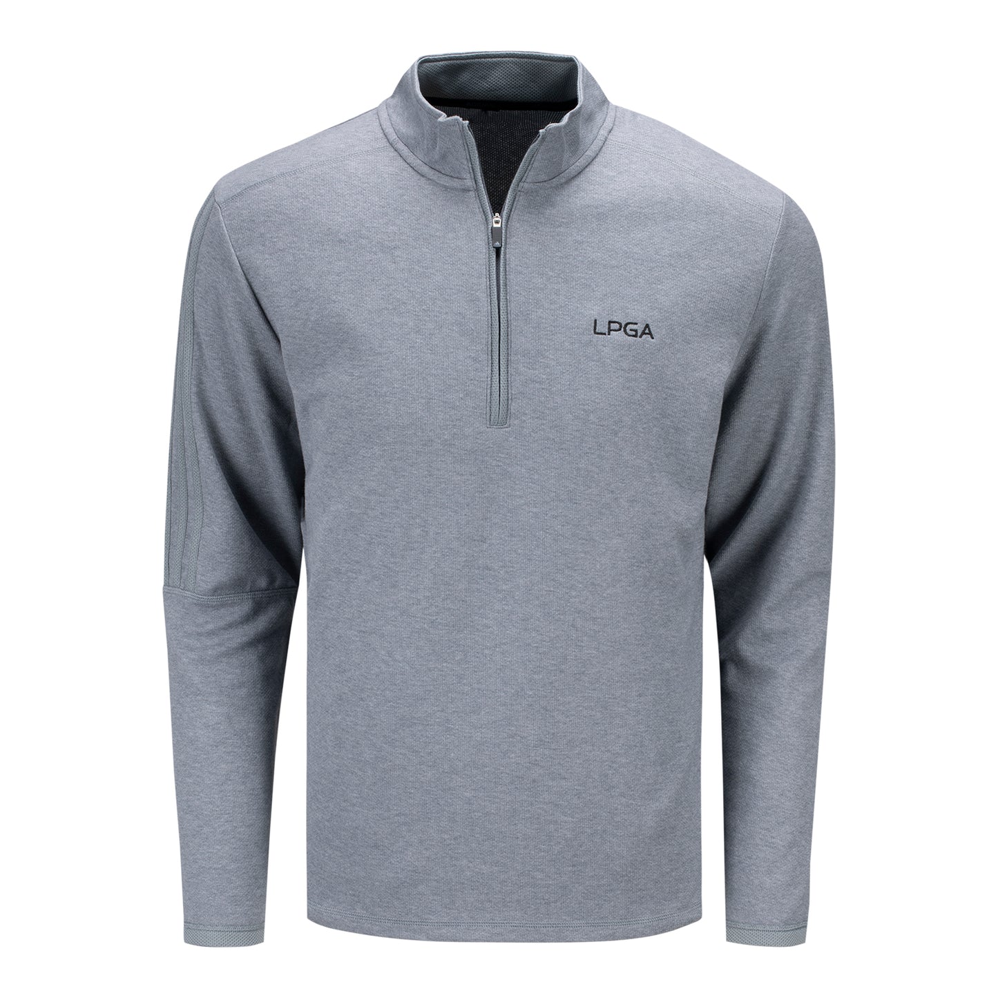 Adidas LPGA Golf Men's 3-Stripe Quarter Zip - Front View