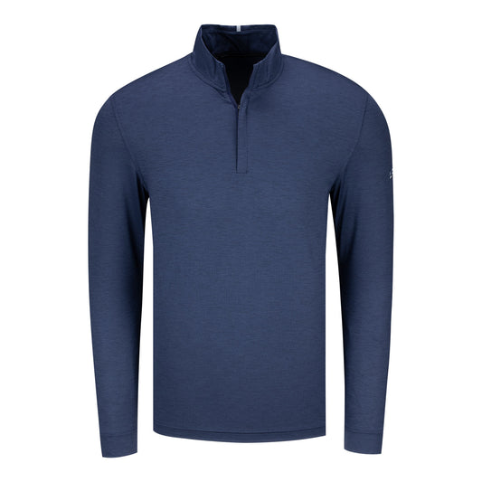Under Armour 2023 LPGA Men's Playoff 3.0 Heather Quarter Zip - Front View