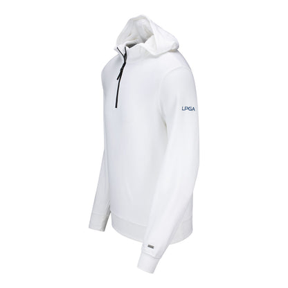 Nike Men's LPGA Player Hoodie in White - Front Left Side View