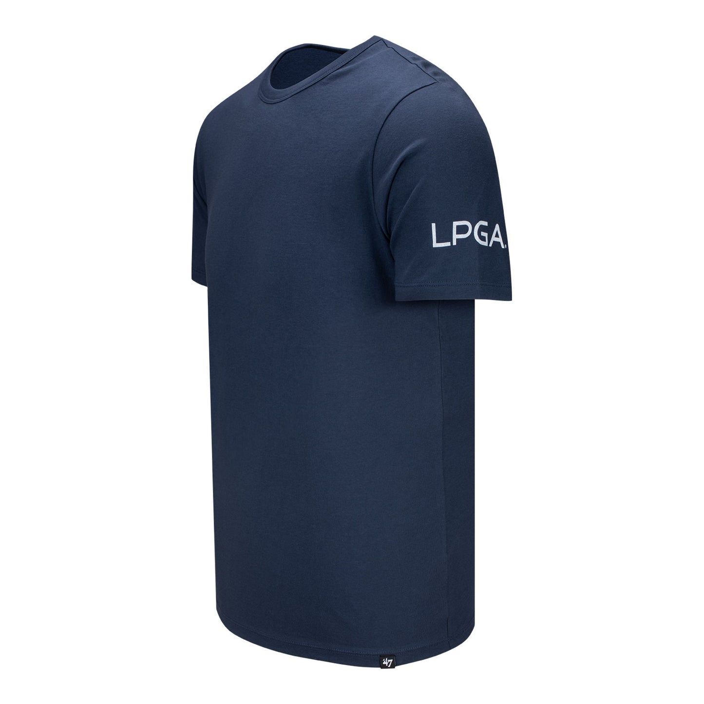 47 Brand 2023 LPGA Men's Premier Franklin Short Sleeve Tee in Atlas Blue - Angled Left Side View