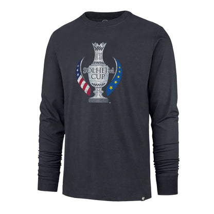 47 Brand Solheim Cup Men's Premier Franklin Long Sleeve Tee in Atlas Blue - Front Side View