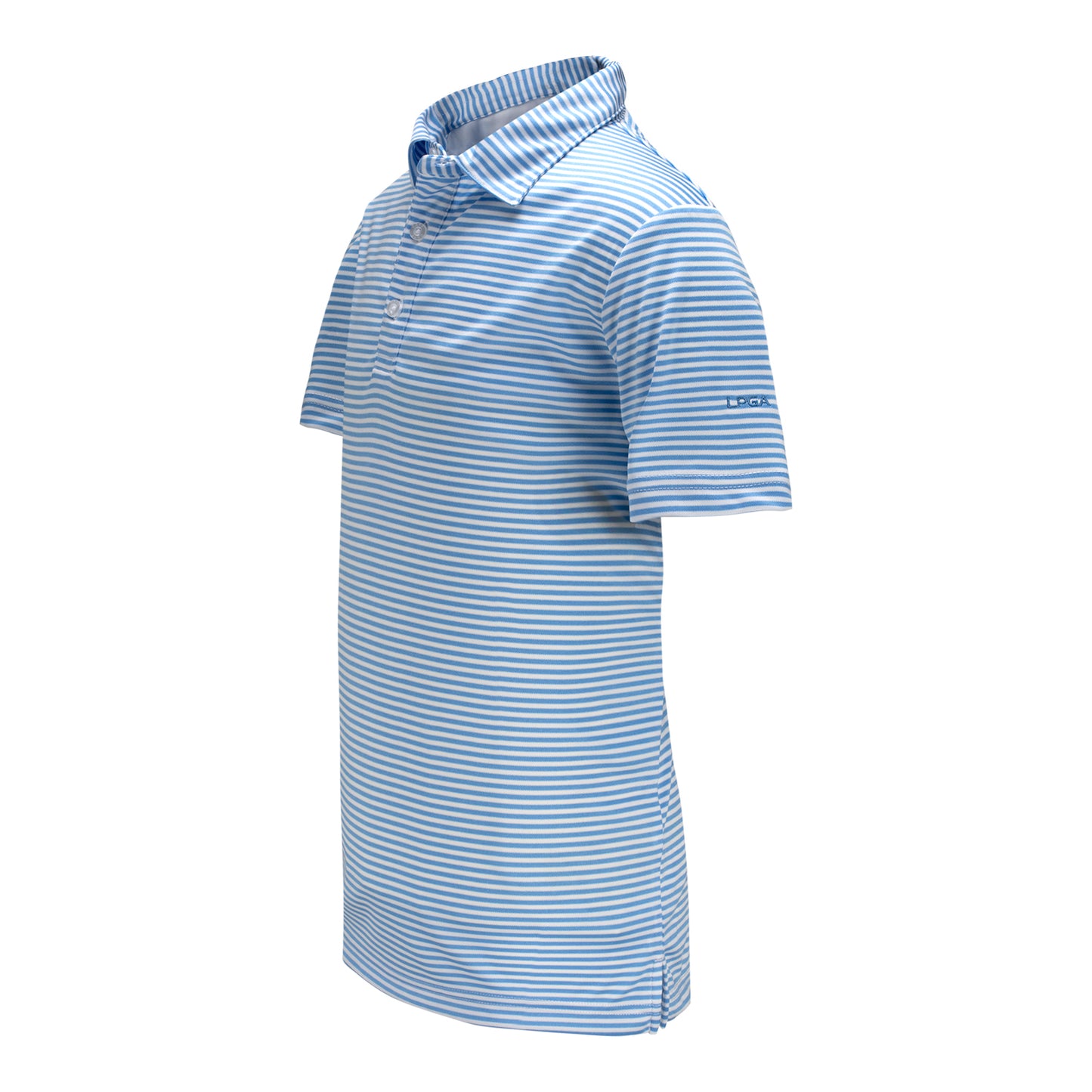 Garb 2023 LPGA Carson Boys Youth Polo in Blue - Angled Left Side View